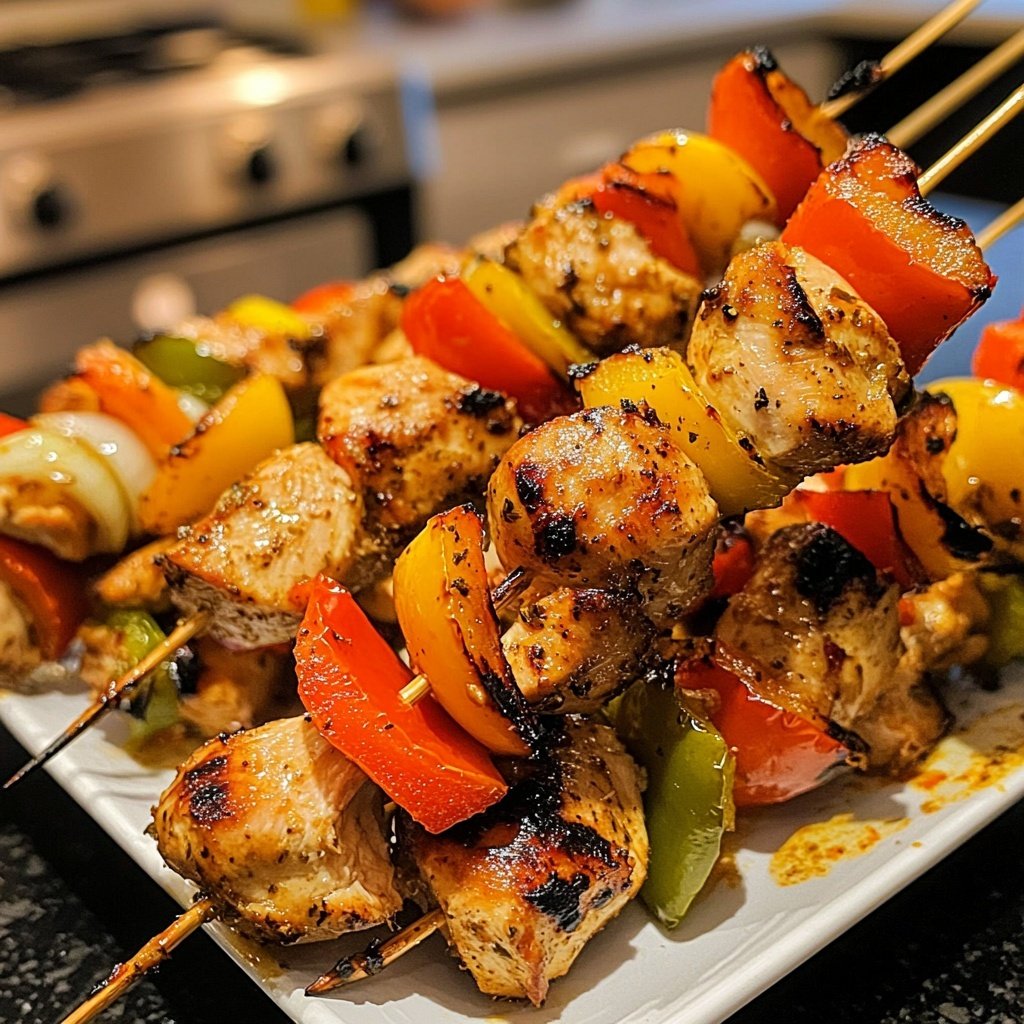 Greek Chicken Souvlaki with Tzatziki Sauce