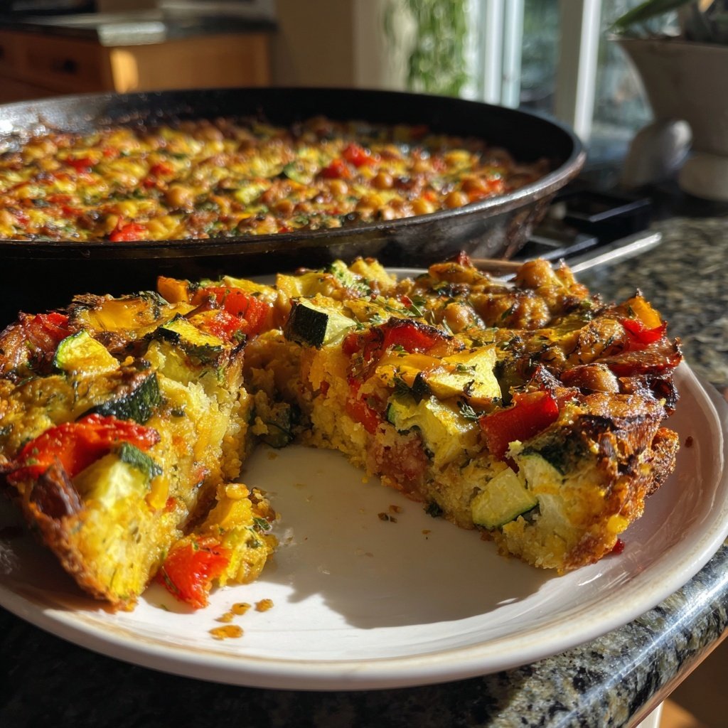 Baked Veggie Chickpea Skillet