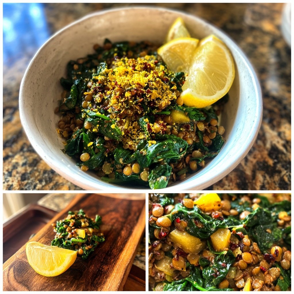 Healthy Lunch Lemon Lentil Bowl