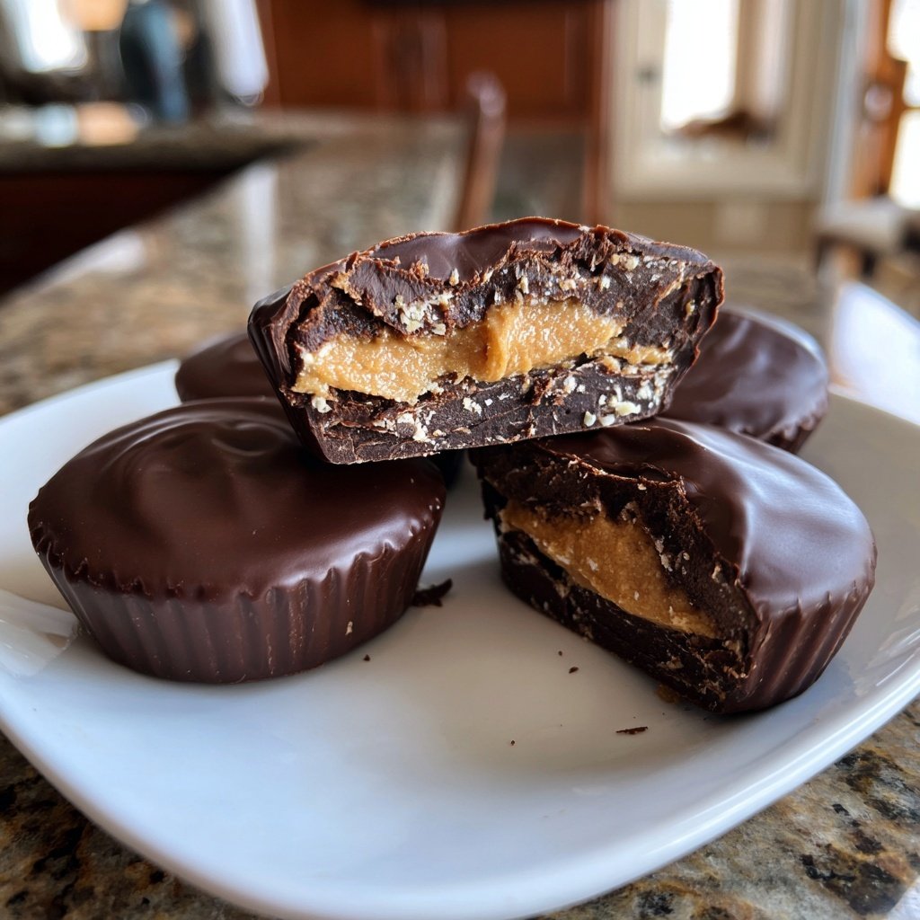 Homemade Peanut Butter Cups with Cashew Butter