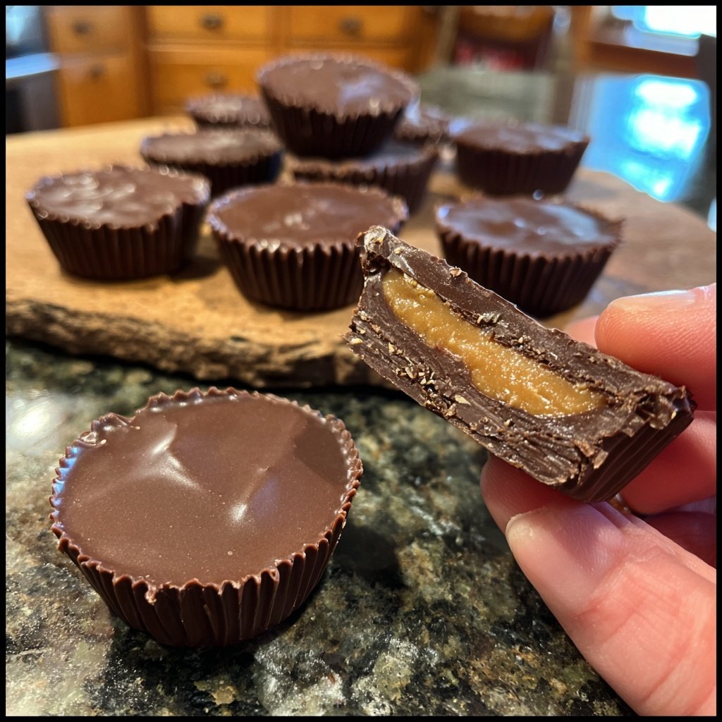 Homemade Reese’s Cups with Date Sweetener