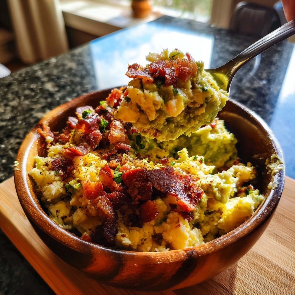 Keto Breakfast Bowl With Avocado