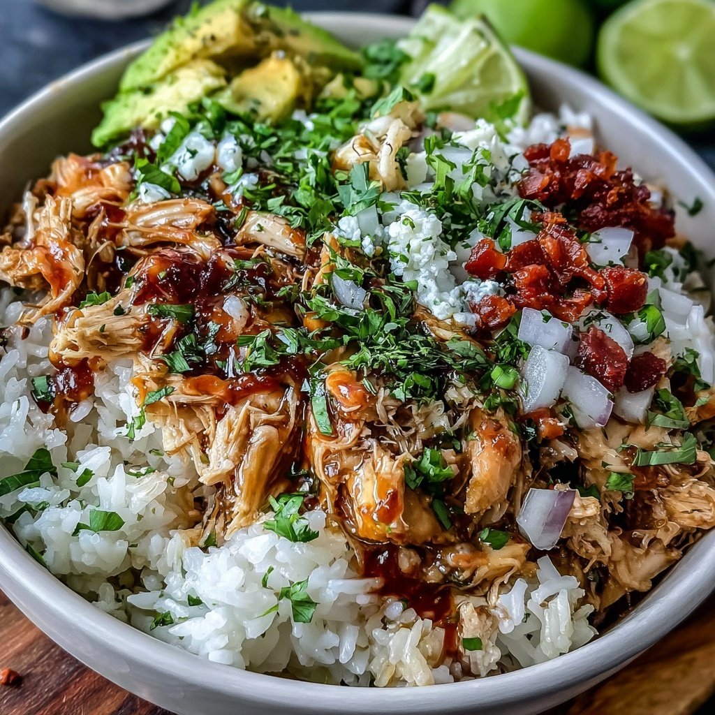 Shredded Chicken Rice Bowl
