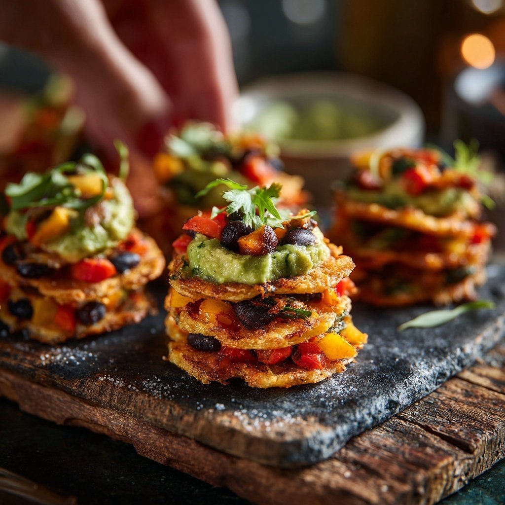 Super Bowl Crispy Veggie Tostada Bites
