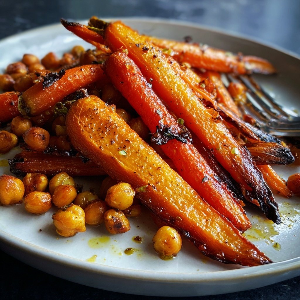 Roasted Carrot and Chickpea Tray