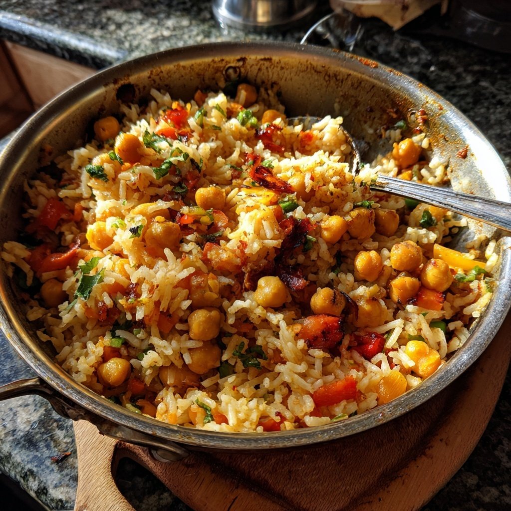 Smoky Chickpea Rice Skillet