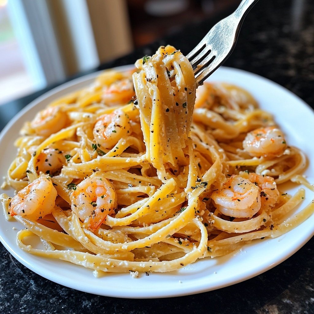 15-Minute Garlic Shrimp Pasta