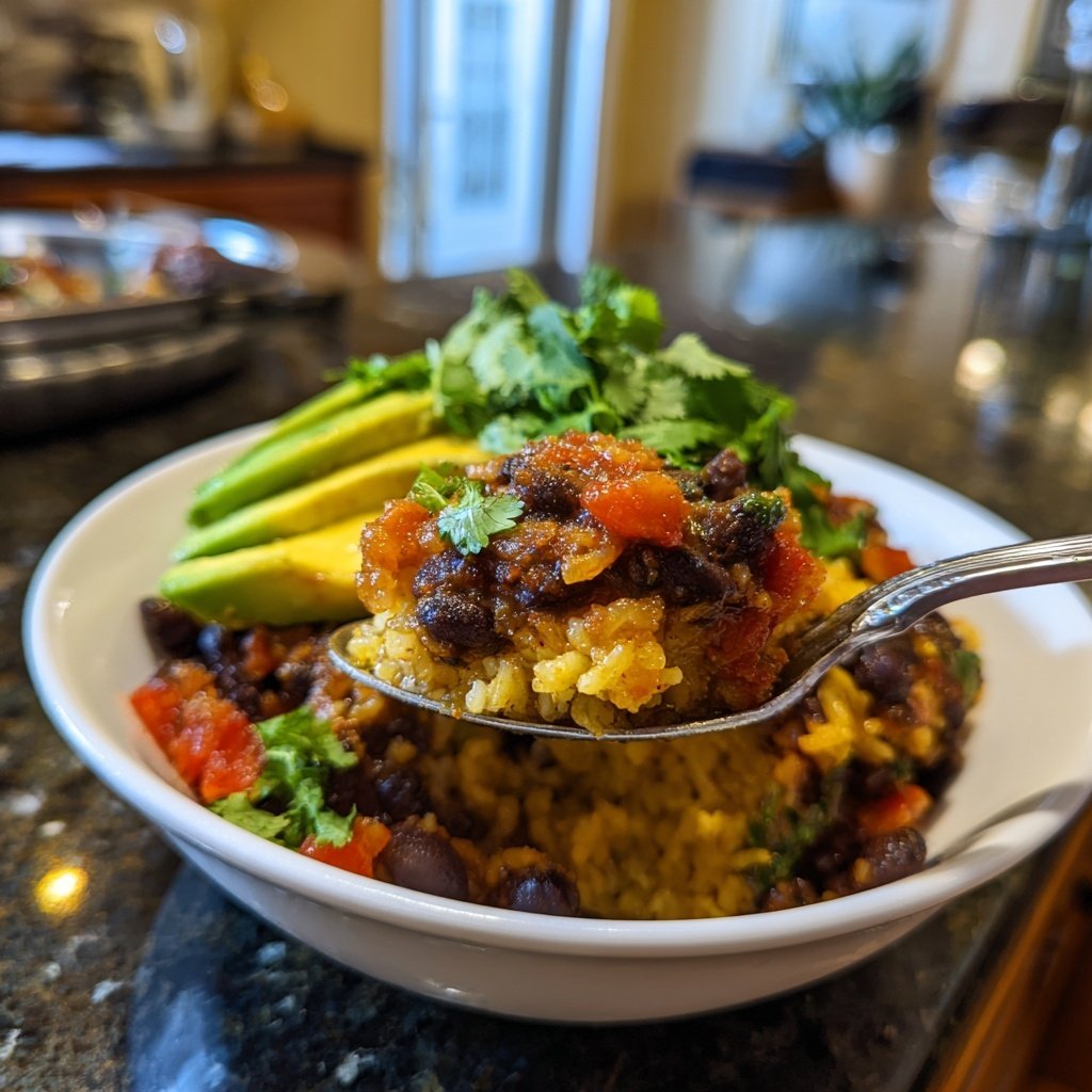 Jamaican Black Bean and Rice Bowl