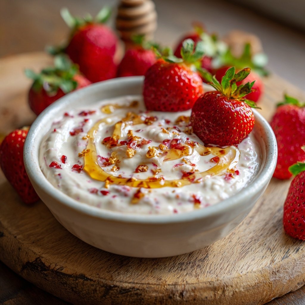 Strawberry Honey Yogurt Dip