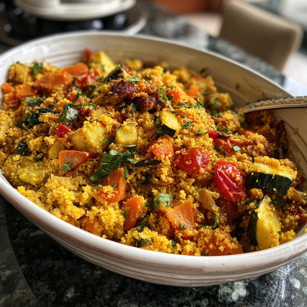 Roasted Veggie Lentil Couscous