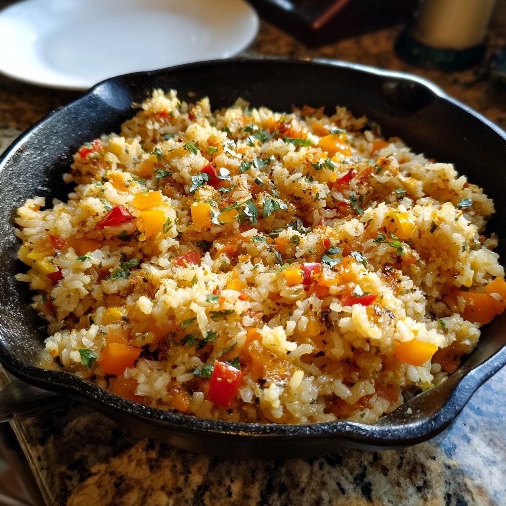 Baked Veggie Rice Skillet